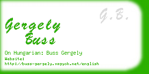 gergely buss business card